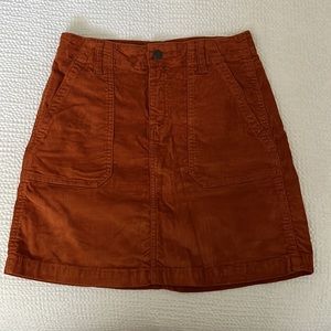 Old Navy Burnt Orange Corduroy Mini Skirt